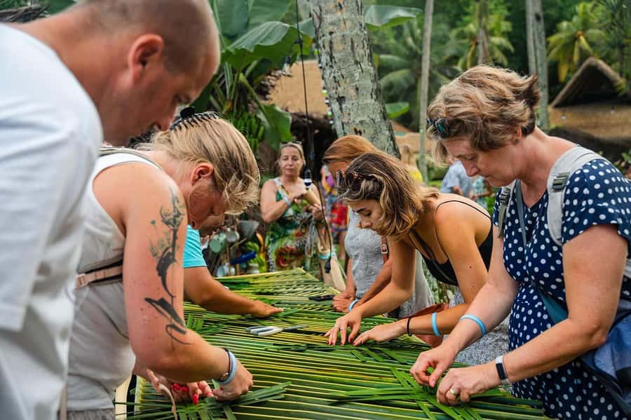 Cap Lazare: Discovery of Seychelles' Traditional Culture - Coconut de-husking shows everyday island skill