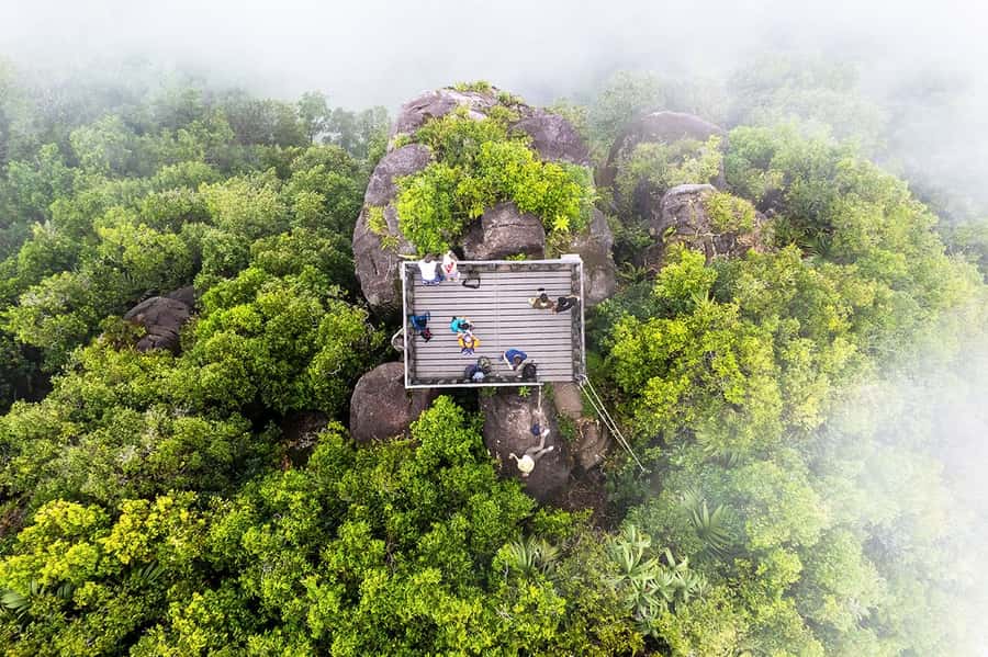From Mahe: Guided Nature Trail Walk to Morne Blanc - Reaching the Morne Blanc viewing platform
