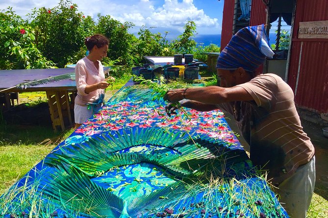 Learn the Traditional Seychelles Art of Sun Printing with Local Textile Designer - The first stage: choosing leaves and building your pattern