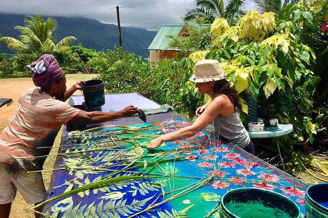 Learn the Traditional Seychelles Art of Sun Printing with Local Textile Designer - Arriving at Roots Seychelles in Mare Anglaise